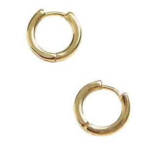 ASOS Design 9mm Hoop Earrings in 14k Gold Plate​​​​​